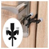 Portable Door Lock Upgraded Stoppers, Hotel Doors Locks for Travelers Safety Locker Jammer Security Devices from Rooms Inside Travel Home Apartment Bedrooms Essentials Reinforcement for Women