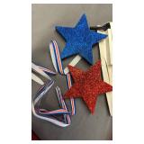 3 PCS 4th of July Table Decorations Wood Star Set, Labor Day Tiered Tray Decor, Veterans Day Memorial Day Table Decor, Red White and Blue Decorations for Home Tables(Star)