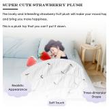 zhidiloveyou Strawberry Plush Red Cute Stuffed Strawberry Toy Fruit Pillow for Kids, 9 inch