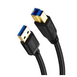 Jelly Tang USB 3.0 Cable A Male to B Male 10Ft,Superspeed USB 3.0 A-B/A Male to B Male Cable - for Scanner, Printers, Desktop External Hard Drivers and More(10Ft/3M)