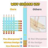 Vusnud 50Pcs - Baby Shower Sharpened Half Pencils with Erasers, Pre-sharpened Pencils for Baby Shower Games, 4 Inches