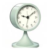 AYRELYÂ® 3\" Cute Analog Alarm Clock,Small Retro Table Clock Battery Operated,Slient Metal Desk Clock with Light for Living Room Decor,Bedroom,Bedside,Shelfï¼Greenï¼