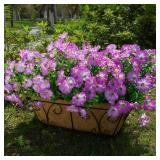 HyeFlora Artificial Flowers for Outdoors Fake Plants Outside Decoration, 12 Bundles Silk Purple Morning Glory UV Resistant Look Real Faux Flowers for Planter Front Door Porch Patio Yard Gardens Home