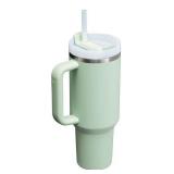 Stanley Quencher H2.0 Tumbler with Handle and Straw 40 oz | Flowstate 3-Position Lid | Cup Holder Compatible for Travel | Insulated Stainless Steel Cup | BPA-Free | Matcha Cream