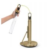 simplehuman Standing Paper Towel Holder with Spray Pump, Brass Stainless Steel, Gold