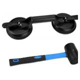 FCHO Floor Gap Fixer Tool for Laminate Floor Gap Repair Include Suction Cup and Mallet (Can