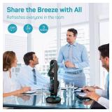 DR.PREPARE Small Tower Fan Oscillating Table Fans with 270Â° Tilt, 105Â° Oscillating, 3 Speeds and 3 Auto-Off Timer, Portable USB Powered Desk Fan for Bedroom Office Home Desk, Powerful Airflow 15