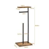 Toilet Paper Holder Stand Bathroom Toilet Paper Roll Holder with Shelf, Free Standing Toilet Paper Holders Floor Stand Freestanding Tissue Dispenser for Reserve Wipe Mega Rolls, Phone