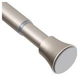 EBOATOP Silver Shower Curtain Rod - Tension Curtain Rod Adjustable 32 to 62 inch Spring Tension Shower Rod No Drilling Non Slip, Silver