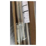 EBOATOP Silver Shower Curtain Rod - Tension Curtain Rod Adjustable 32 to 62 inch Spring Tension Shower Rod No Drilling Non Slip, Silver