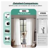 QDWIS Black Curtain Rods for Windows 66 to 120 Inch,1