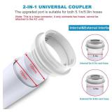 Portable Air Conditioner Hose Connector for Both 5.1\"/5.9\" Exhasut Vent Hoses with Clockwise & Counter Clockwise Threads, Universal Mobile AC Unit Vent Hose Coupler Coupling Extension