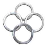 GoldenSunny 66.6 to 57.1 Hub Centric Rings, Aluminum Hubcentric Rings for Audi A3 A4 Q3 S3 VW Jetta GTI Passat Golf with 57.1mm hub bore, Pack of 4