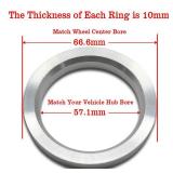 GoldenSunny 66.6 to 57.1 Hub Centric Rings, Aluminum Hubcentric Rings for Audi A3 A4 Q3 S3 VW Jetta GTI Passat Golf with 57.1mm hub bore, Pack of 4