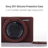 Pocoukate Camera Case for Sony ZV-1, ZV1 Camera Case Digital Camera Anti-Scratch Slim Fit Soft DSLR Camera Sleeve with Screen Protector for Sony ZV-1 (Coffee)