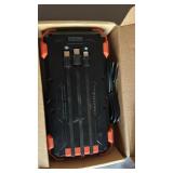 GOODaaa Portable Charger 42800mAh Built in 4 Cables and Thermometer 15W Fast Charging Power Bank Five Outputs Three Inputs Solar Charger Power Bank, SOS/Strobe/Strong Flashlights, Carabiner