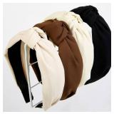 Knotted Headbands for Women Trendy Non Slip Womens Headbands with Knot, Wide Thick Head Bands for Women, Fashion Top Knot Headband for Girls Hair Accessories
