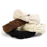 Knotted Headbands for Women Trendy Non Slip Womens Headbands with Knot, Wide Thick Head Bands for Women, Fashion Top Knot Headband for Girls Hair Accessories