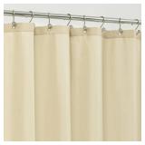 ALYVIA SPRING Cream Fabric Shower Curtain Liner Waterproof - Soft & Light-Weight Cloth Shower Liner with 3 Magnets, Hotel Quality & Machine Washable - Standard Size 72x72, Cream