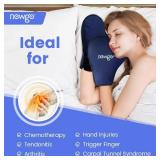 NEWGO Hand Ice Pack Golves for Pain Relief, 2 Pack Cold Gloves for Chemotherapy Neuropathy, Ice Gloves for Hands Finger Injuries, Arthritis, Working Hands - Navy Blue