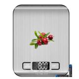 Food Scale, Kitchen Scales Digital Weight Food Grams and Ounces for Weight Loss Baking Cooking of NUTRI FIT, Max 11lb 1g Increment, Backlight LCD Smart Tare Stainless Steel, Easy to Use, AAA Battery
