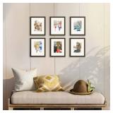 upsimples 8x10 Picture Frame, Display Pictures 5x7 with Mat or 8x10 Without Mat, Wall Hanging Photo Frame, Black, 1 Pack
