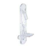 Rierdge Plastic Locking Shelf Pins 6mm, 3/4â Clear Plastic Locking Shelf Support Peg Clips for 5.4-5.9mm Diameter Peg Hole & Slightly Larger Than 20-21mm Cabinet Shelf