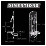 Rierdge Plastic Locking Shelf Pins 6mm, 3/4â Clear Plastic Locking Shelf Support Peg Clips for 5.4-5.9mm Diameter Peg Hole & Slightly Larger Than 20-21mm Cabinet Shelf