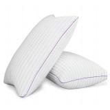 VAINOC Pillows Standard Size Set of 2,Breathable Hotel Collection Bed Pillows for Sleeping Medium Soft Down Alternative Microfiber Filled,20 x 26 Inches