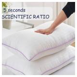 VAINOC Pillows Standard Size Set of 2,Breathable Hotel Collection Bed Pillows for Sleeping Medium Soft Down Alternative Microfiber Filled,20 x 26 Inches