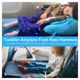 Toddler Airplane Bed, Kids Airplane Seat Extender Travel Bed, Kids Airplane Travel Essentials, Airplane Must Have for Toddlers, Portable Plane Bed Foot Rest for Flights