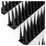 OFFO Bird Spikes Pigeon Outdoor Spikes for Cat Keep Birds Raccoon Woodpecker Away Covers 8 Feet(2.44m), Black