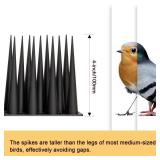 OFFO Bird Spikes Pigeon Outdoor Spikes for Cat Keep Birds Raccoon Woodpecker Away Covers 8 Feet(2.44m), Black