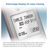 AT&T EL51203 2 Handset DECT 6.0 Cordless Home Phone Full-Duplex Handset Speakerphone, Backlit Display, Lighted Keypad, Caller ID/Call Waiting, Phonebook, Eco Mode, Voicemail Key, Quiet Mode,Intercom