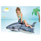 INTEX Great White Shark Inflatable Pool Float: Animal Pool Toy For Kids â 2 Heavy-Duty Handles â 88lb Weight Capacity â 68\" x 42\" â For Ages 3+