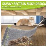 IVYROLL Skinny Duster with Extension Pole for Under Furniture, Under Appliance Cleaning Tool with 3 Microfiber Dusting Cloths, Retractable Flat Duster for Under Refrigerator, Tight Spaces, Gap