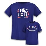 Mens Mr Break Father Son Matching Shirts Daddy and Me (XL) Blue