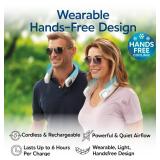 Arctic Air Freedom Personal Air Cooler - Portable 3-Speed Neck Fan, Hands-Free Wearable Design, Lightweight, Cordless And Rechargeable