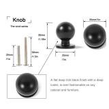 khtumeware 10 Pack 1 Inch (25mm) Cabinet Knobs - Matte Black Solid Drawer Pulls and Door Knobs for Cabinets and Dressers