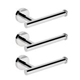 NearMoon Bathroom Toilet Paper Holder, Premium SUS304 Stainless Steel Rustproof Wall Mounted Toilet Roll Holder for Bathroom, Kitchen (3 Pack, Chrome Finish)
