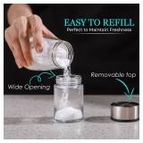 Salt Shaker or Pepper Shaker with Adjustable Pour Holes - Stainless Steel Spice Dispenser - Perfect for Pink Himalayan, Table Salt, Black and White Pepper. (2.4 oz)
