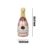 HORUIUS Champagne Bottle Balloons Champagne Glass Balloon Mylar Foil Balloons Birthday Engagement Bachelorette Party Bridal Shower Wedding Celebration Anniversary Decorations 4PCS