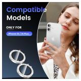 Tensea for iPhone 16 / iPhone 16 Plus Camera Lens Protector, 9H Tempered Glass Camera Cover Screen Protector, HD Clear, Metal Individual Ring for iPhone 16 6.1inch/16 Plus 6.7inch