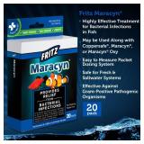 Fritz Maracyn - for Saltwater and Freshwater gram-Positive Relief from Bacterial gil, Popeye, More - Easy dose Packets