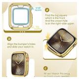 JR.DM 40mm Soft Flexible TPU Case Compatible for Apple Watch Series 6/5/4/SE Touchable Screen Lightweight Anti-Scratch All-Around Protector Thin Guard Shockproof Cover Shiny Bumper for iWatch, Gold