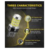 AUXLIGHT 7440 7441 7443 7444 T20 992 W21W LED Bulbs Xenon White, Ultra Bright 60-SMD LED Replacement for Back Up/Reverse Lights, Brake/Tail Lights, Turn Signal/Parking or Running Lights (Pack of 2)
