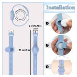 Waterproof Bracelet for AirTag Kids, Personalized Initial Letter Hidden Holder Compatible with Air Tag, Silicone Case for Airtag Adjustable Anti-Lost GPS Tracker for Toddler Child Elder, L