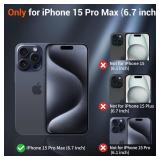 SUPFINE Magnetic for iPhone 15 Pro Max Case (Compatible with MagSafe) (Military Grade Drop Protection) Translucent Matte Shockproof Phone Cover, Black
