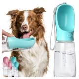 Kalimdor Dog Water Bottle, Leak Proof Portable Puppy Water Dispenser with Drinking Feeder for Pets Outdoor Walking, Hiking, Travel, Food Grade Plastic (19oz Blue)