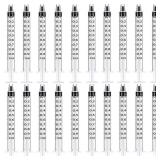 White 1ml 1cc Plastic Syringe No Needle Syringe for Pets Oral, Refilling, Oil or Glue Applicator, Measuring or Transfering Tiny Amount of Liquids, Without Cap